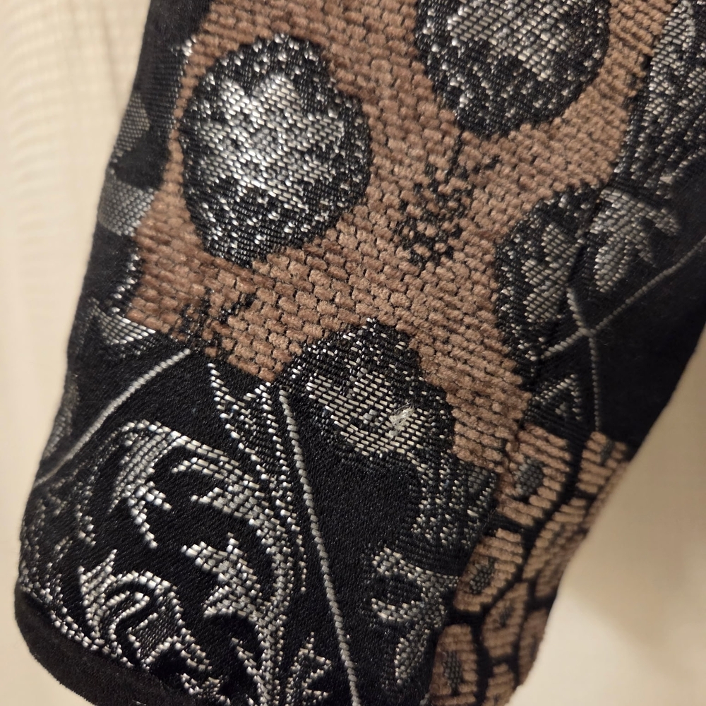 Phenix Blue and Brown Patchwork Blazer - image 4